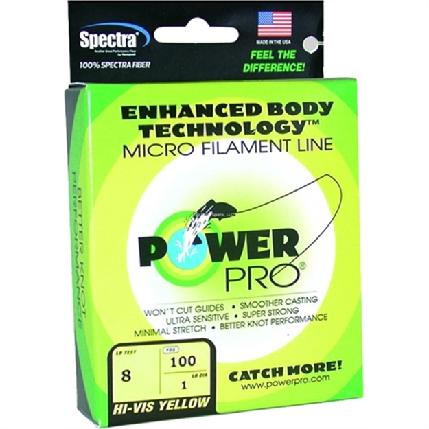 Picture of Power Pro Spectra Braided Fishing Line 8Lb 100 YD Hi-Vis Yellow