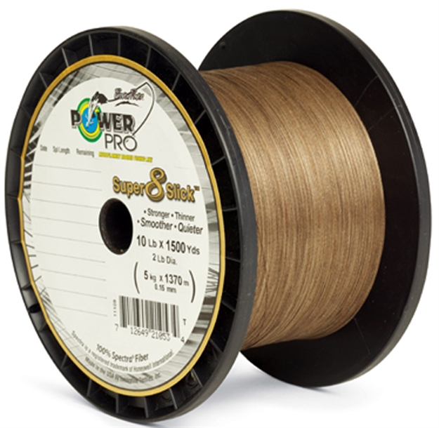 Picture of Power Pro Super 8 Slick Braided Fishing Line 20Lb 150 YD Timber Brown