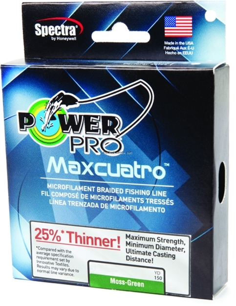 Picture of Power Pro Maxcuatro Spectra HT Braided Fishing Line 80Lb 150 YD Moss Green