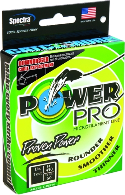 Picture of Power Pro Spectra Braided Downrigger Cable Relacement 150Lb 300 Moss Green