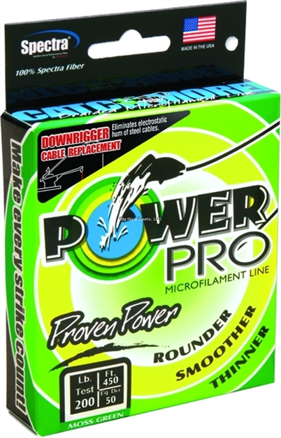 Picture of Power Pro Spectra Braided Downrigger Cable Relacement 200Lb 300' Moss Green