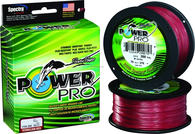 Picture of Power Pro Spectra Braided Fishing Line 40Lb 300 YD Vermillion Red