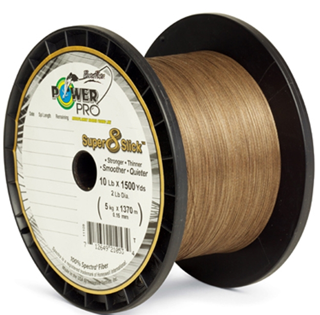 Picture of Power Pro Super 8 Slick Braided Fishing Line 15Lb 150 YD Timber Brown