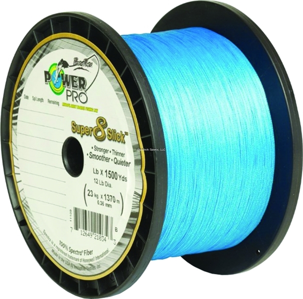 Picture of Power Pro Super 8 Slick Braided Fishing Line 15Lb 1500 YD Marine Blue