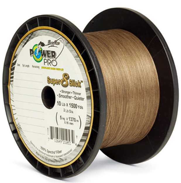 Picture of Power Pro Super 8 Slick Braided Fishing Line 15Lb 300 YD Timber Brown