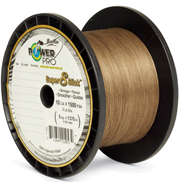 Picture of Power Pro Super 8 Slick Braided Fishing Line 50Lb 1500 YD Timber Brown