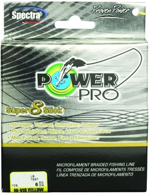 Picture of Power Pro Super 8 Slick Braided Fishing Line 65Lb 300 YD Hi-Vis Yellow