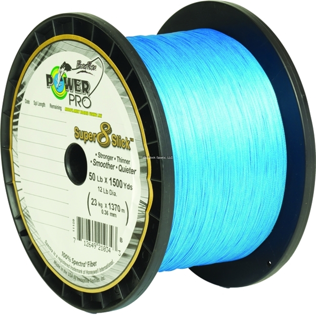 Picture of Power Pro Super 8 Slick Braided Fishing Line 80Lb 3000 YD Marine Blue