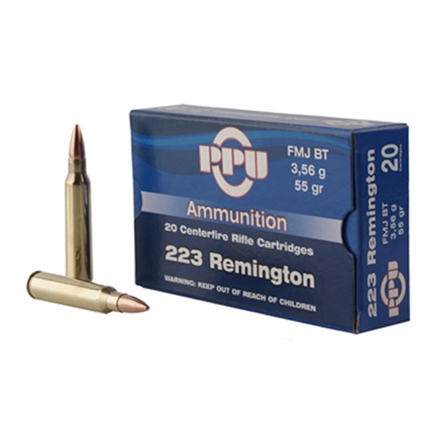 Picture of  Ppu Pp223s Standard Rifle  223Rem 55Gr Soft Point 20 Per Box/50 Case