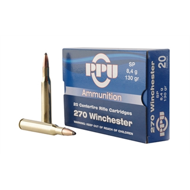 Picture of  Ppu Pp2701 Standard Rifle  270Win 130Gr Soft Point 20 Per Box/10 Case 605003812357