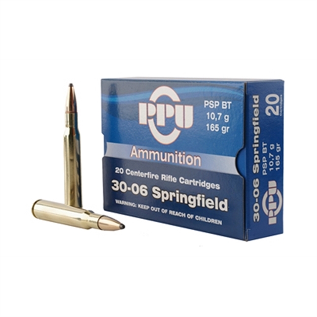 Picture of  Ppu Pp30062 Standard Rifle  30-06Springfield 165Gr Pointed Soft Point Boat Tail 20 Per Box/10 Case 605003812524