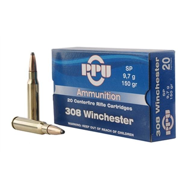 Picture of  Ppu Pp3081 Standard Rifle  308Win 150Gr Soft Point 20 Per Box/10 Case