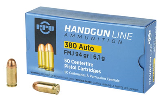 Picture of Prvi Partizan Pistol Ammo 380 Acp Fmj 94Gr PPH380AF 605003813040