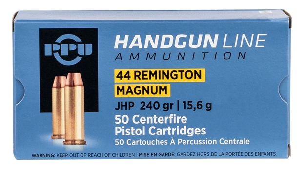 Picture of  Ppu Pph44mh Handgun  44Remmag 240Gr Jacketed Hollow Point 50 Per Box/10 Case