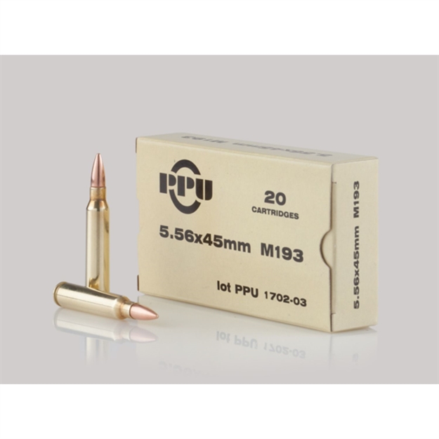 Picture of Ppu 5.56X45 M193 Fmjbt 55Gr 20 Rounds