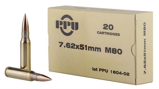 Picture of Ppu 7.62X51 145Gr M80 Fmjbt 20/500