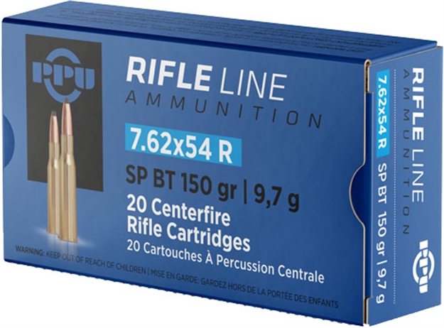 Picture of Ppu 7.62X54r 150Gr Jsp 20Rd 10Bx/Cs PP76254S