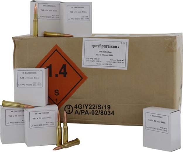 Picture of Ppu 7.62X54r 182Gr Fmj Case LT 750Rd Case Lot
