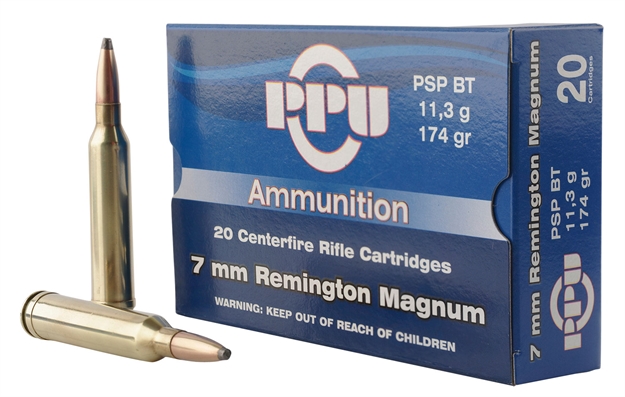 Picture of  Ppu Pp7rm2 Standard Rifle  7Mmremmag 174Gr Pointed Soft Point Boat Tail 20 Per Box/10 Case 605003812685