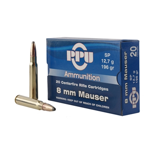 Picture of  Ppu Pp8s Metric Rifle  8Mmmauser 196Gr Soft Point 20 Per Box/10 Case