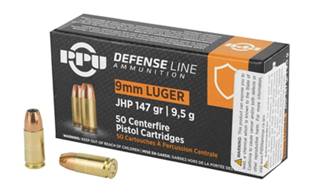 Picture of  Ppu Ppd92 Defense  9Mmluger 147Gr Jacketed Hollow Point 50 Per Box/20 Case 8605003813279
