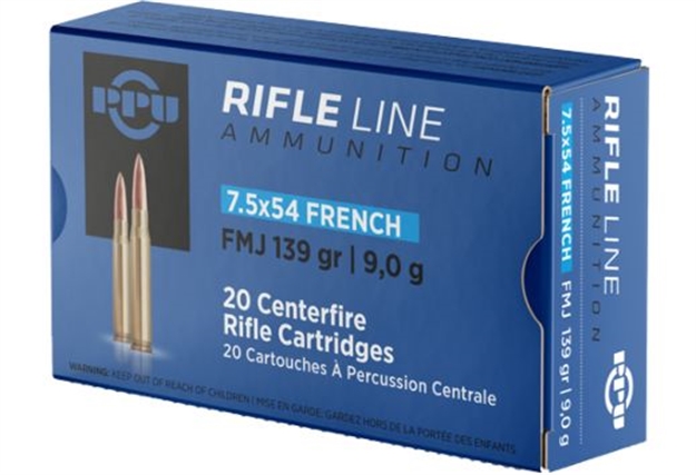Picture of Ppu 7.5X54 French Mauser 139Gr Fmj 20Rd 10Bx/Cs PP7F 8605003812807