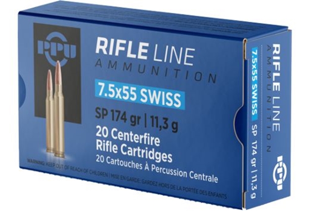 Picture of Ppu 7.5X55 Swiss 174Gr Jsp 20Rd 10Bx/Cs PP7SS 8605003812821