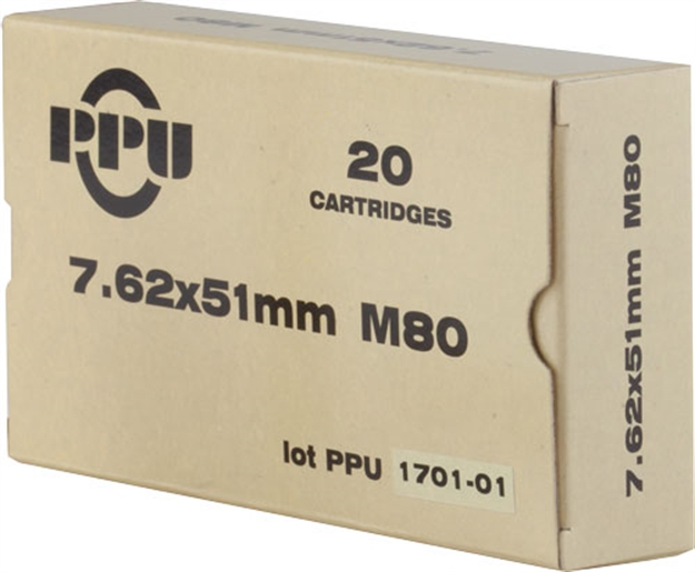 Picture of Ppu Ammo 7.62X51mm 149Gr. Fmj-Bt 20-Pack