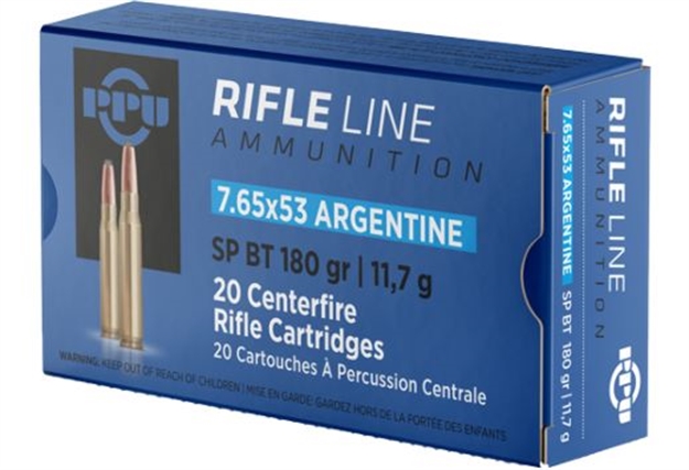 Picture of Ppu 7.65X53 Argentine Mauser 180Gr Jsp 20Rd 10Bx/Cs PP7AS 8605003812876
