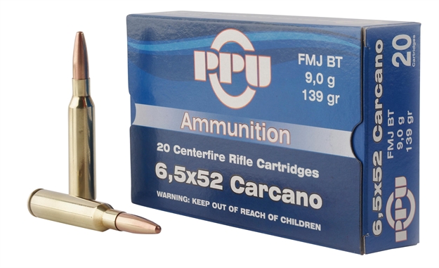 Picture of Ppu Pp6cf Metric Rifle  6.5X52mmcarcano 139Gr Full Metal Jacket Boat Tail 20 Per Box/10 Case PP3006G