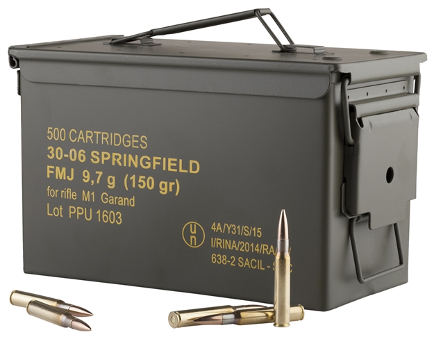 Picture of  Ppu Pp3006gmc Standard Rifle  30-06Springfield 150Gr Full Metal Jacket/500Rds *Sold BY Case *Includes Metal Can 8605003813743