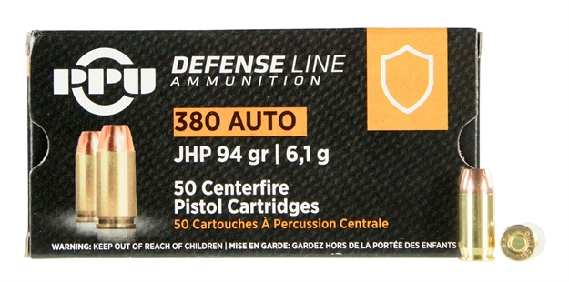 Picture of  Ppu Ppd380a Defense  380Acp 94Gr Jacketed Hollow Point 50 Per Box/20 Case 8605003813057