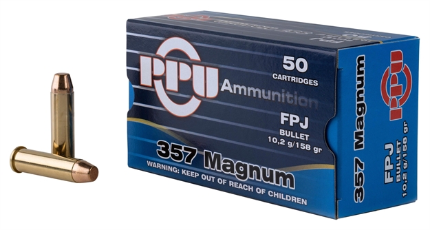 Picture of  Ppu Pph357mf Handgun  357Mag 158Gr Flat Point Jacketed 50 Per Box/10 Case 605003813101