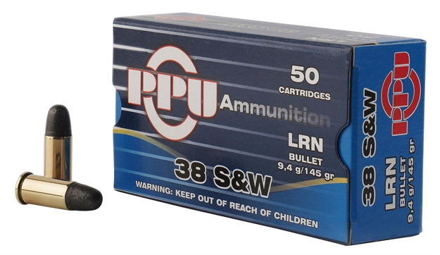 Picture of  Ppu Pph38sw Handgun  38S&W 145Gr Lead Round Nose 50 Per Box/20 Case