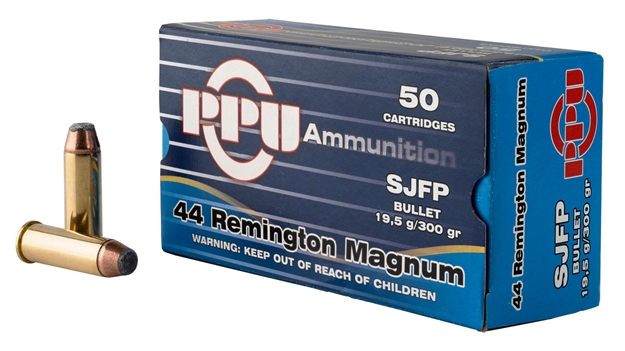 Picture of  Ppu Pph44mf Handgun  44Remmag 300Gr Semi Jacketed Flat Point 50 Per Box/10 Case 8605003813163