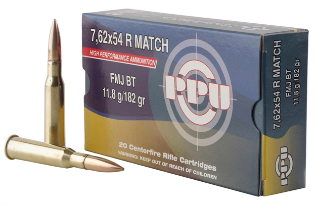 Picture of  Ppu Ppm7 Match  7.62X54mmr 182Gr Full Metal Jacket 20 Per Box/10 Case 8605003812173