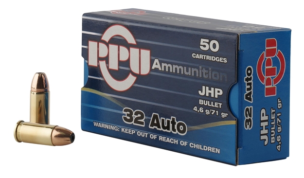 Picture of Ppu Ppr3.11 Handgun 32 Automatic Colt Pistol (Acp) 71 GR Jacketed Hollow Point 50 Bx/ 20 CS