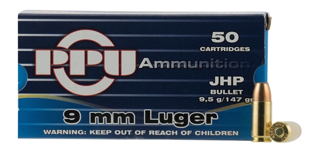 Picture of Ppu Ppr9.7 Handgun 9Mm Luger 147 GR Full Metal Jacket 50 Bx/ 20 CS