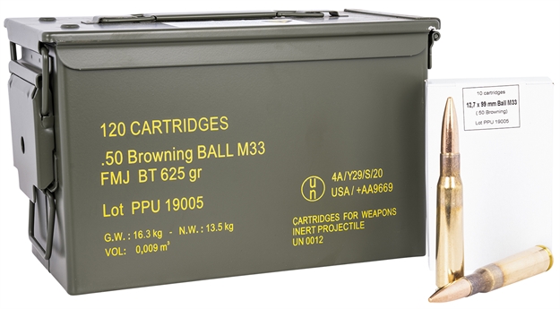 Picture of  Ppu Pprm50m Rangemaster  50Bmg 625Gr Full Metal Jacket/ 120Rds *Sold BY Case *Includes Metal Can 8605003820123