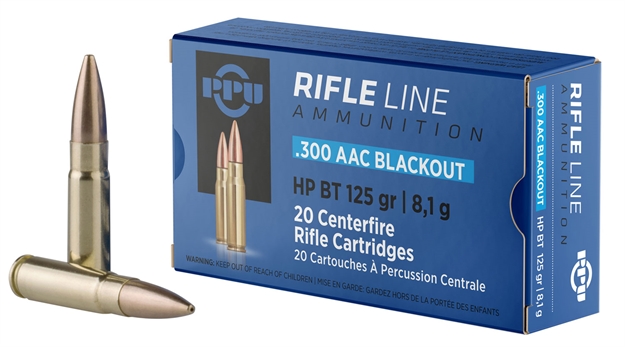 Picture of  Ppu Pp300bh Standard Rifle  300Blackout 125Gr Hollow Point Boat Tail 20 Per Box/50 Case