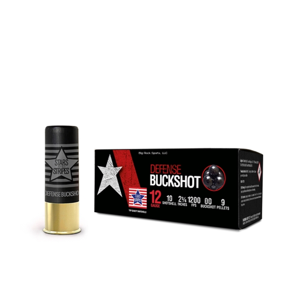 Picture of Ppu Stars & Stripes Defense Buckshot 12 Ga, 2 3/4'', 00 Buck 9 Pellets, 1200 Fps, 10 Rnd