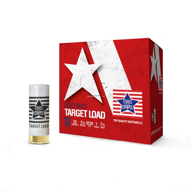 Picture of Ppu Stars & Stripes Target Load Shotshell 12 Ga, 2 3/4'', 1 Oz, #7.5, 1250 Fps, 25 Rnd