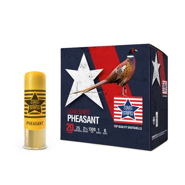 Picture of Ppu Stars & Stripes Upland Shotshel 20 Ga, 2 3/4'', 1 Oz, #6, 1300 Fps, 25 Rnd