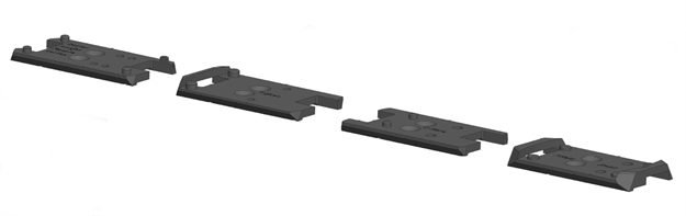 Picture of Pre-Cut Optics Mounting Plates For The Rexzero1 Tactical Slide