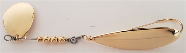 Picture of Precision Tackle Cajun Sleigh In-Line Spinner Spoon, 1/2 OZ Gold