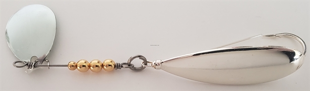 Picture of Precision Tackle Cajun Sleigh In-Line Spinner Spoon, 1/2 OZ Silver