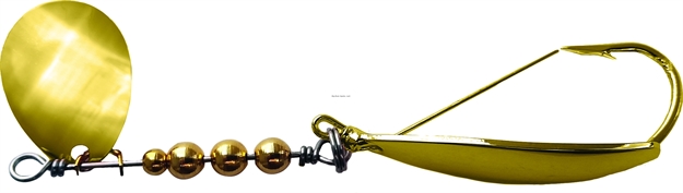 Picture of Precision Tackle Cajun Sleigh In-Line Spinner Spoon, 1/8 Oz, Gold