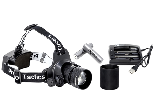 Picture of  Predator Tactics 97457 The Lantern Headlamp Kit Green/White Led Bulb Matte Black 300 Yds Distance
