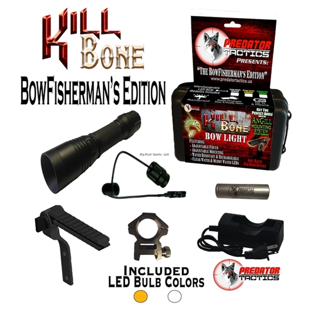 Picture of Predator Tactics Killbone Bowfisherman's Edition Double Led Kit (White & Amber) Adjustable Focus, Adjustable Bow Mount,