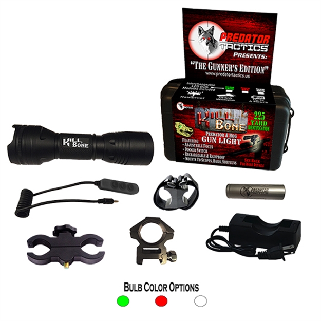 Picture of Predator Tactics Killbone Gunner's Edition Double Led Kit (Green & Red) Adjustable Focus, 225 Yard ID Light, 3 Mount Options